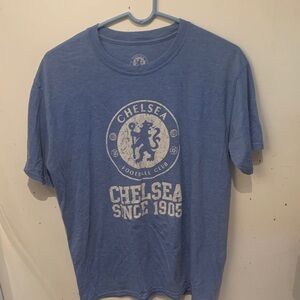 Light Blue Chelsea Football Club 55/45 Cotton Blend T-Shirt SZ L
